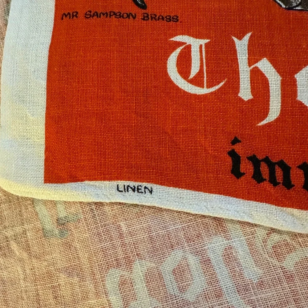 Vintage Ulster Linen Tea Towel The Old Curiosity Shop Charles Dickens Ireland
